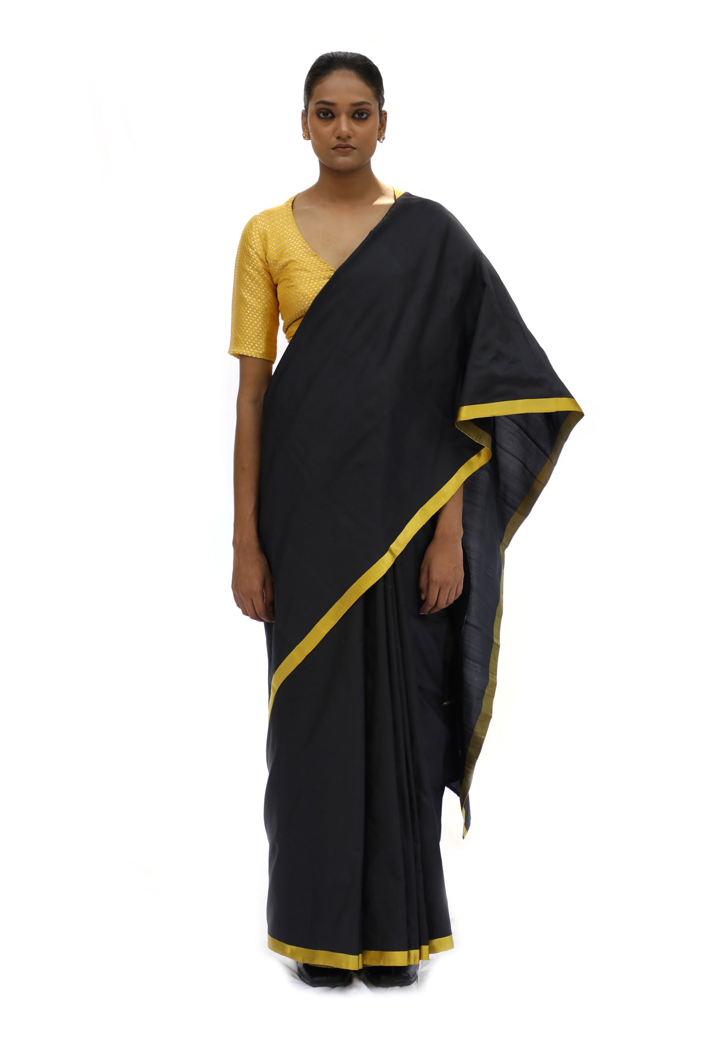 Iconic - Gola Black Katan Silk Saree