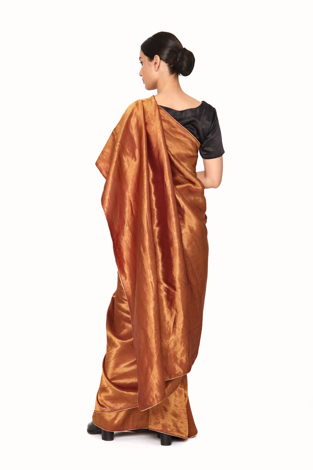 DHARA - copper brown mashru silk saree