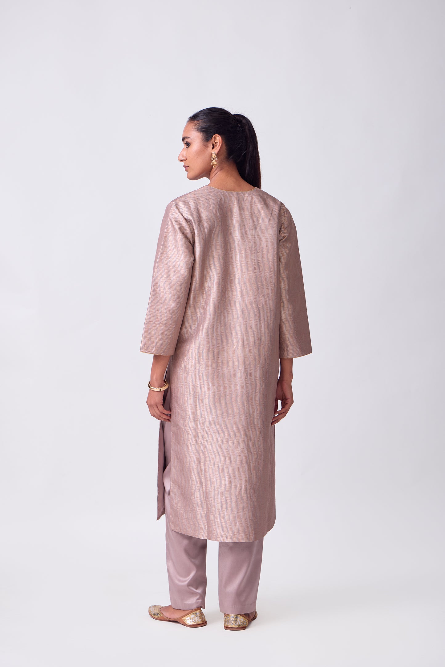 Kurta - Mauve Silk Brocade