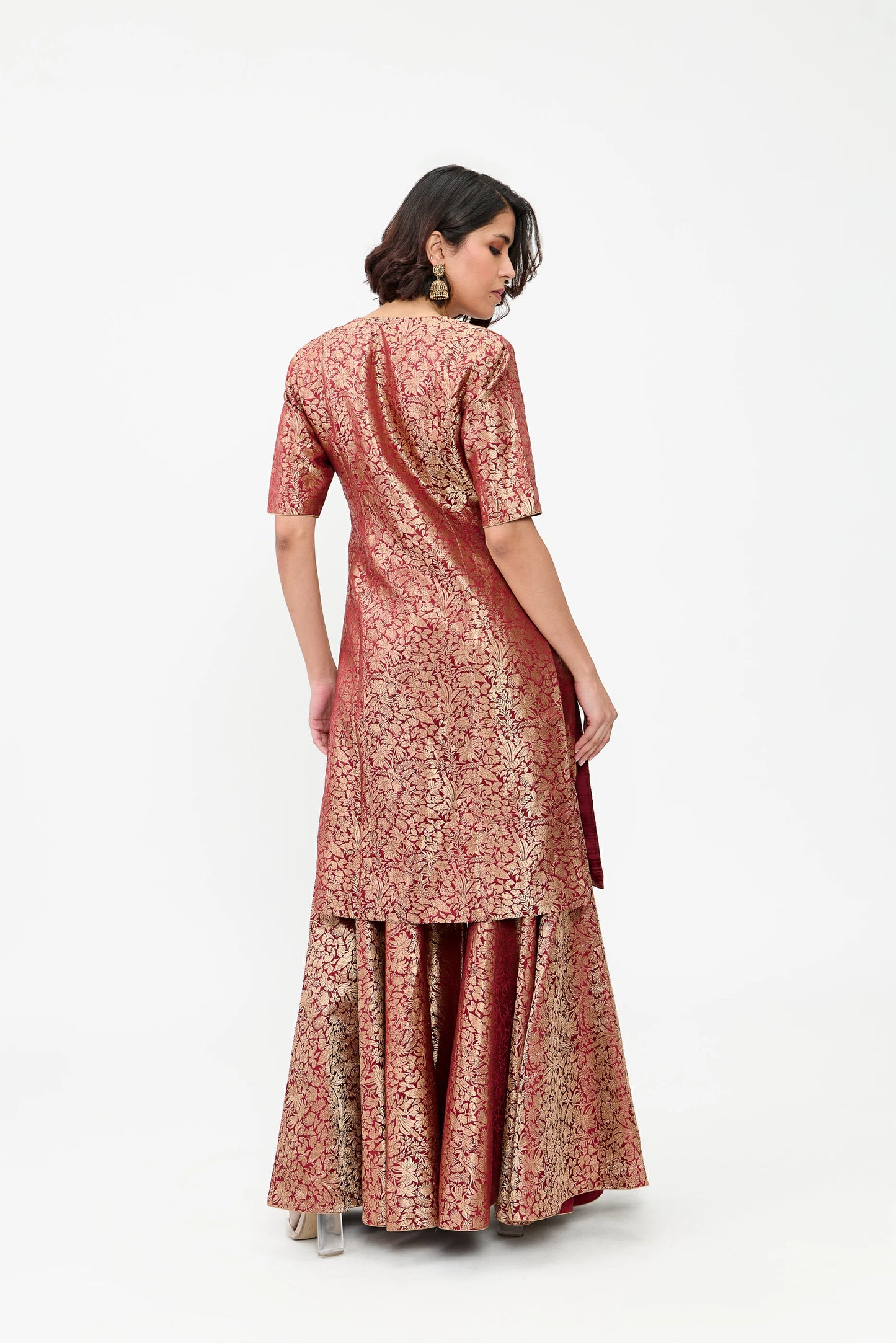 Noorie Varanasi Satin Brocade Sharara