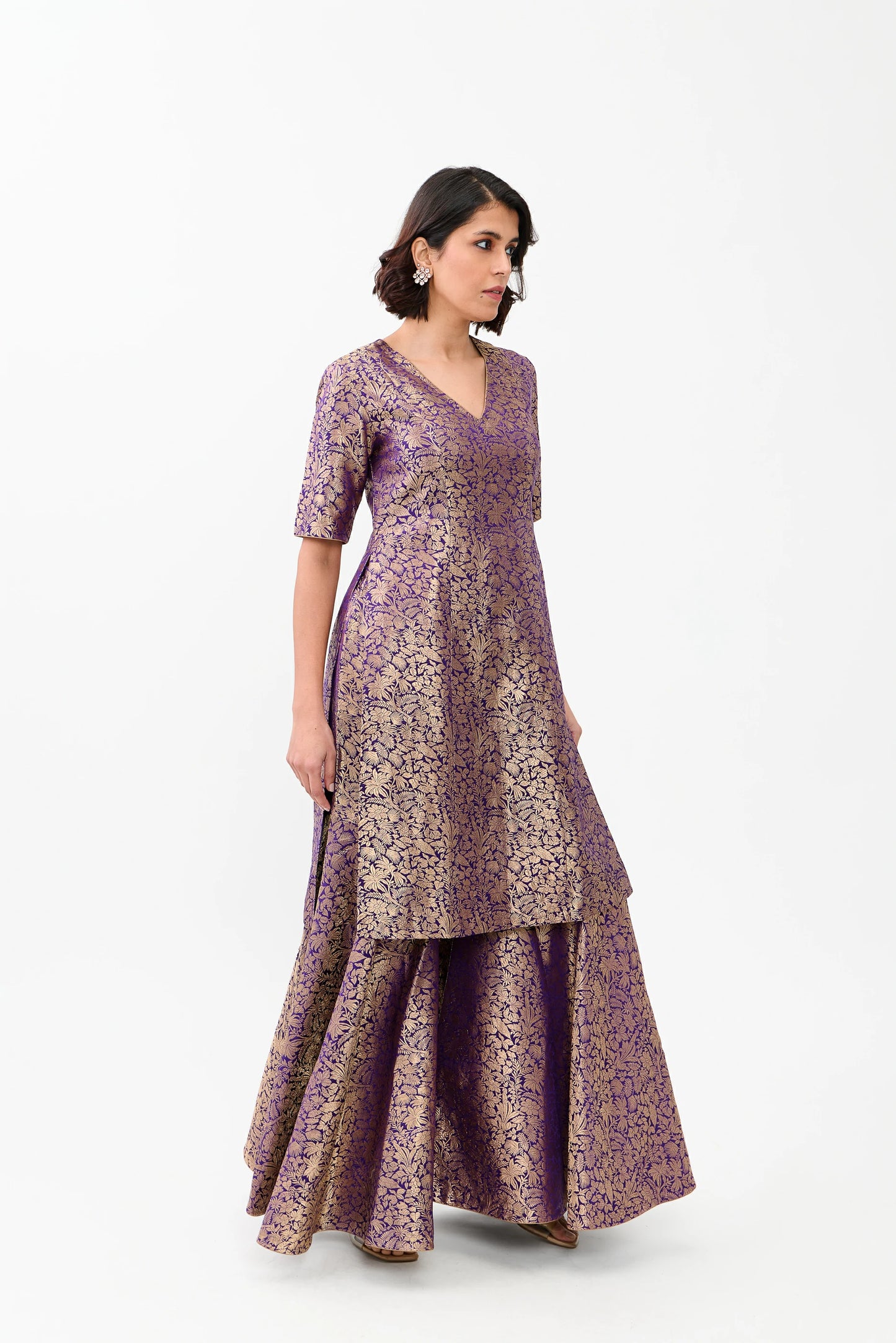 Noorie Varanasi Satin Brocade Sharara