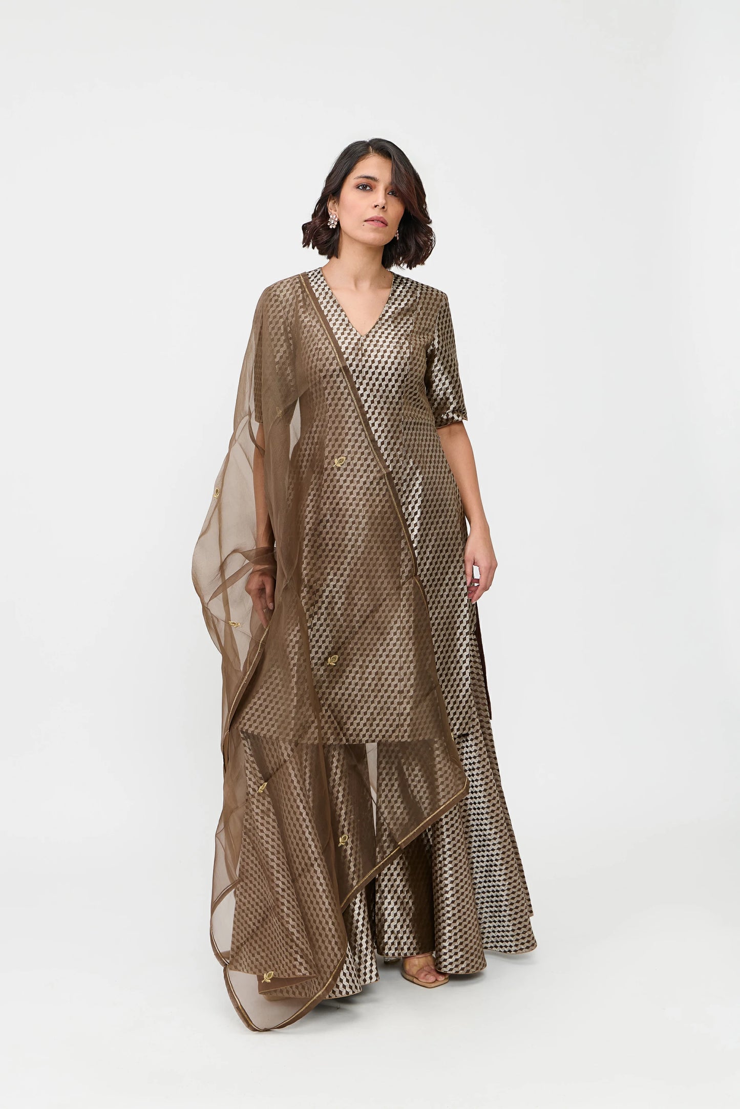 Aarshi Varanasi Silk Brocade Sharara