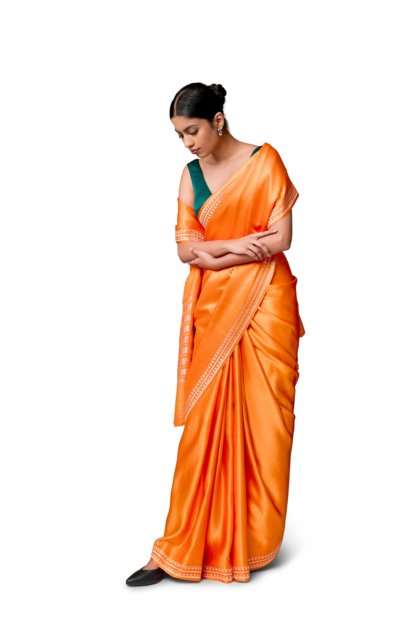 Untitled - Orange Gajji Satin