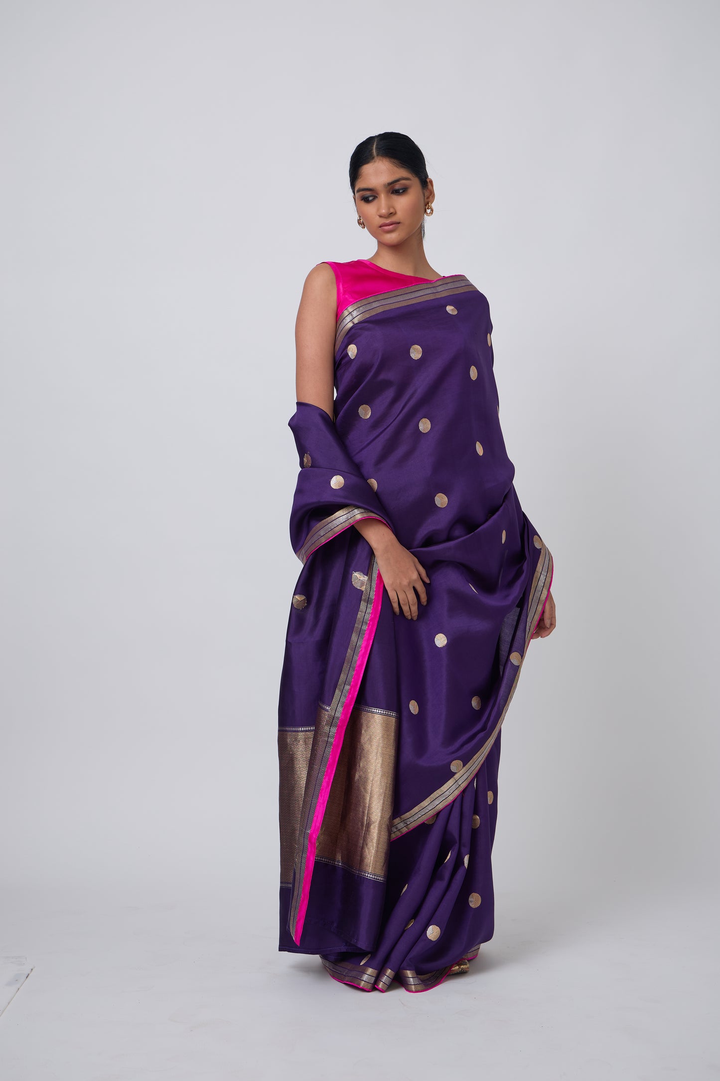 Booti - Purple Silk Saree