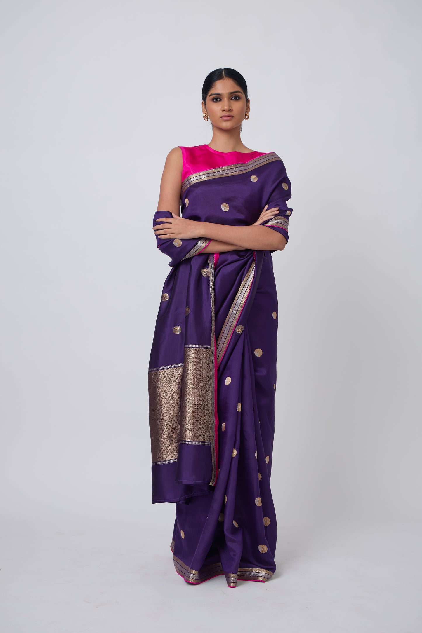 Booti - Purple Silk Saree