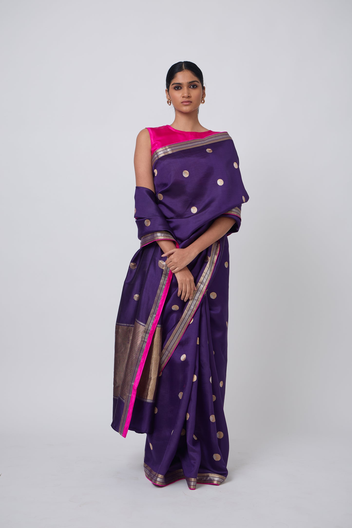 Booti - Purple Silk Saree
