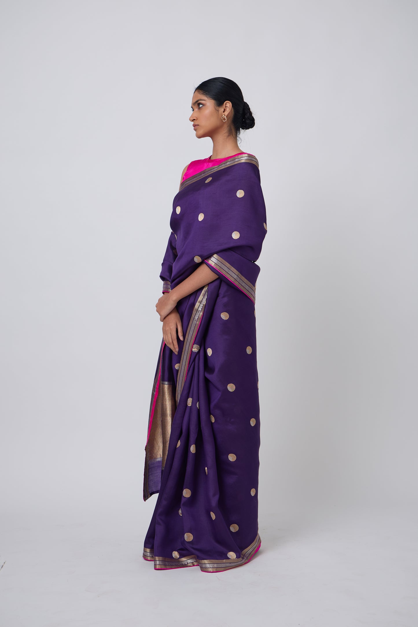 Booti - Purple Silk Saree