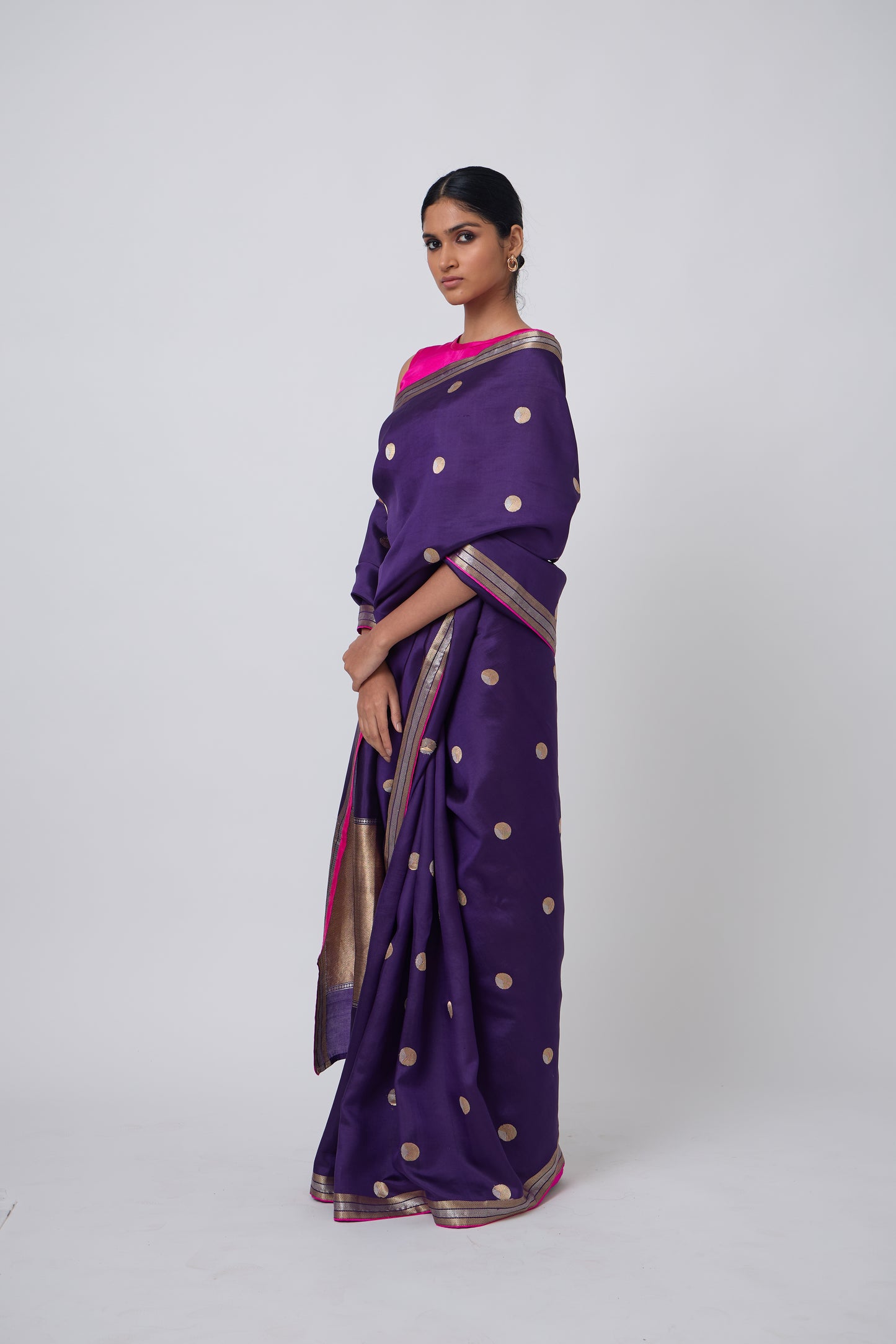 Booti - Purple Silk Saree