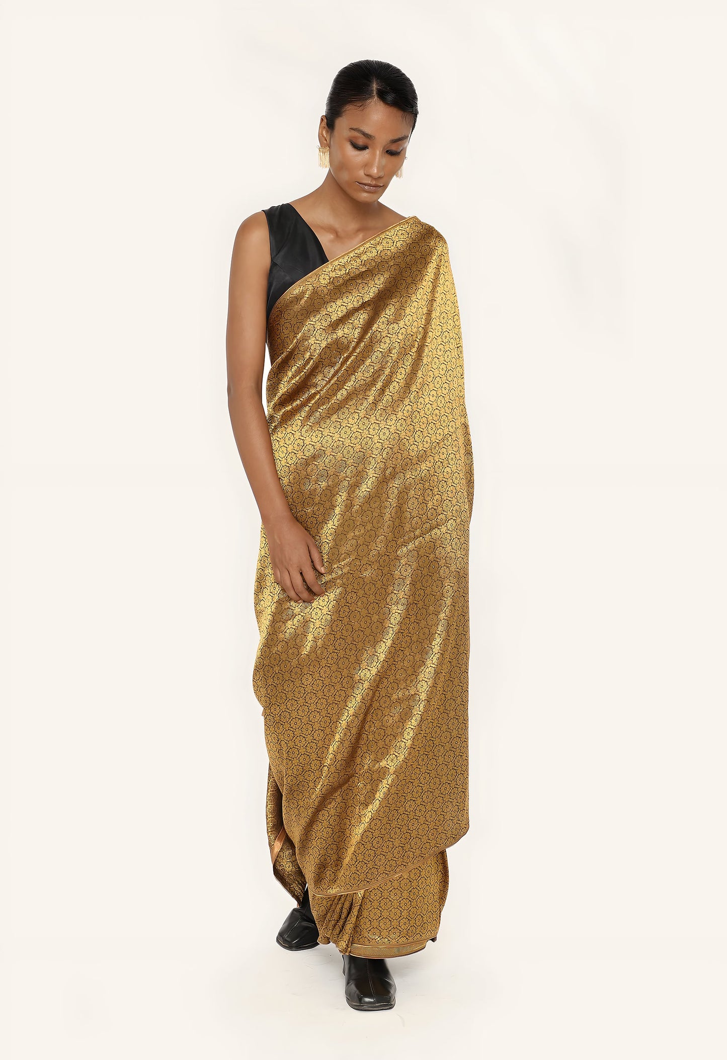 Dhari - GOLD JARI METALIC SAREE