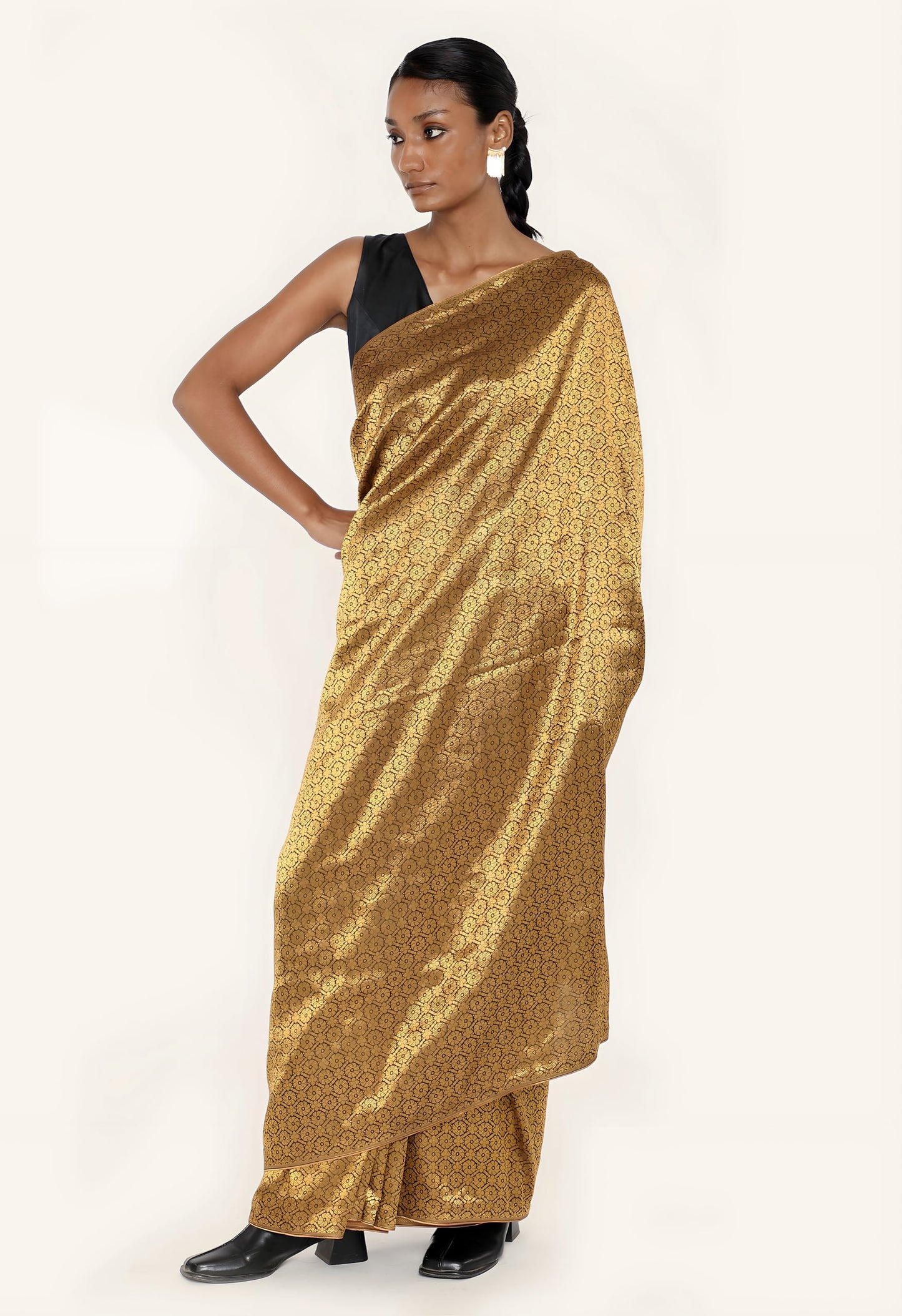 Dhari - GOLD JARI METALIC SAREE