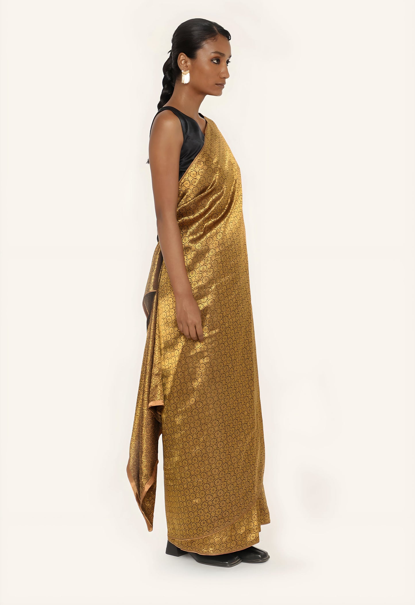 Dhari - GOLD JARI METALIC SAREE