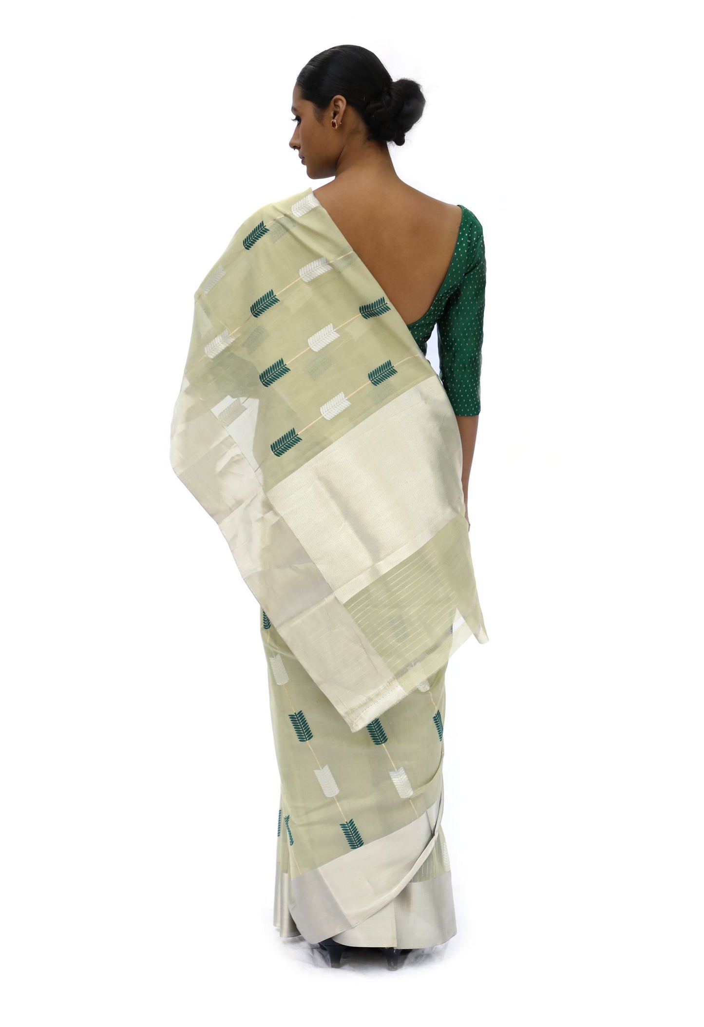 BOA - Pista Green Chanderi Cotton Tissue