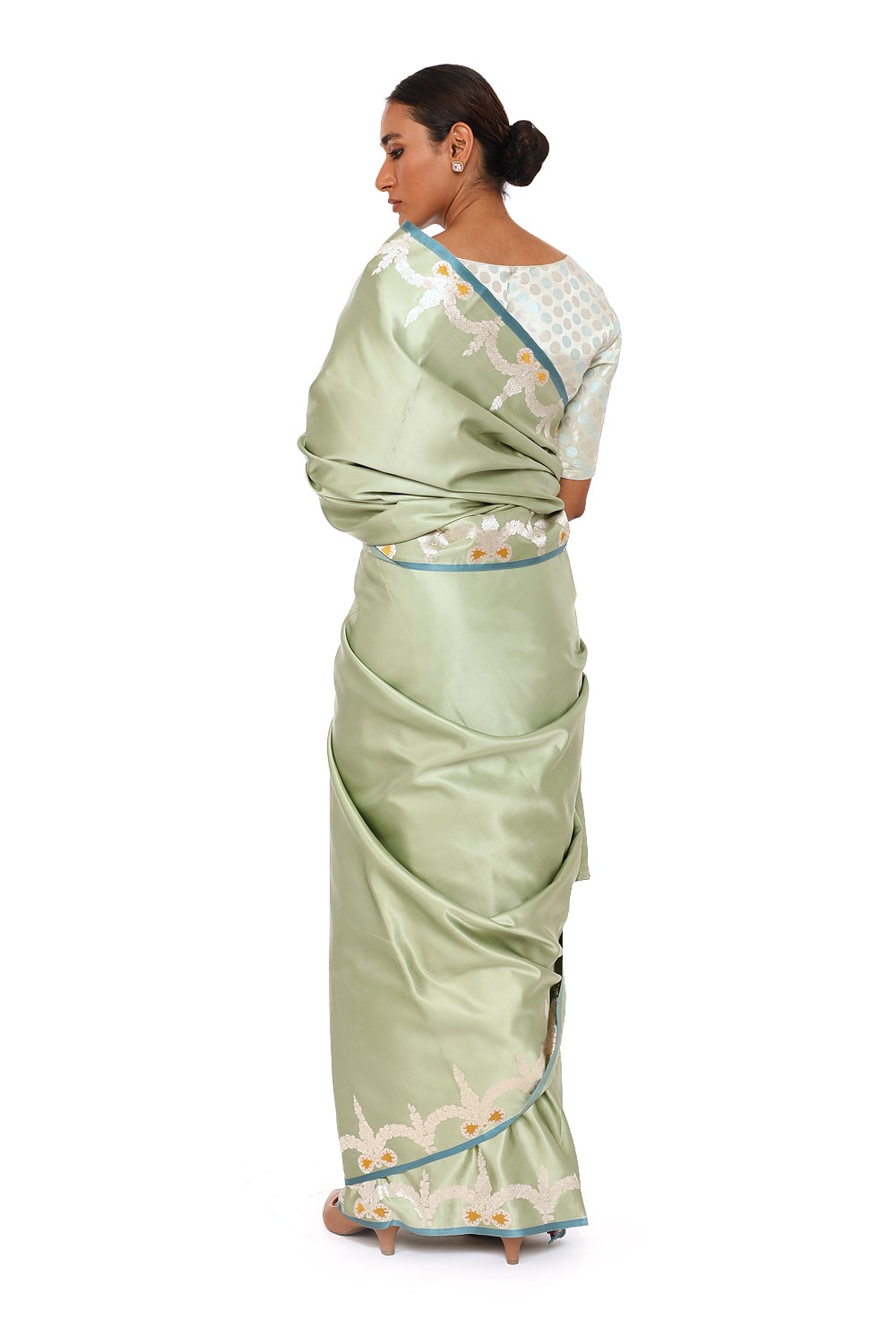 MM - SEA GREEN MASHRU SILK