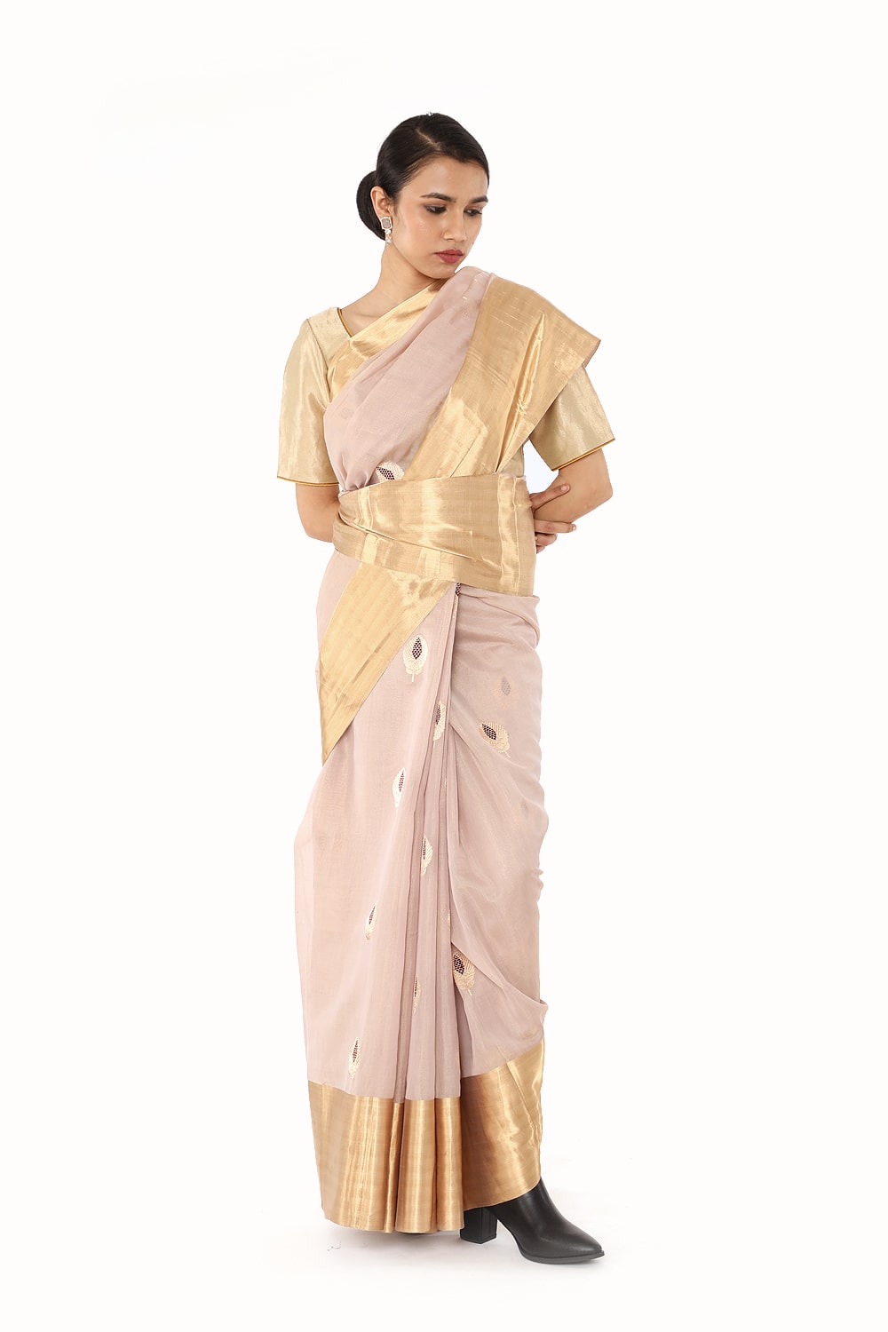 BOA - Mauve Cotton Tissue Saree