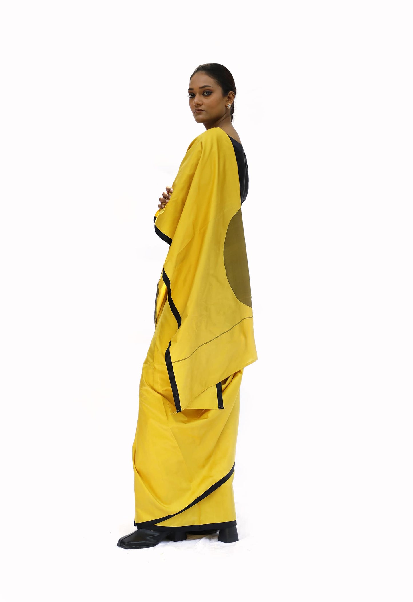 Iconic - Gola Mustard Katan Silk Saree