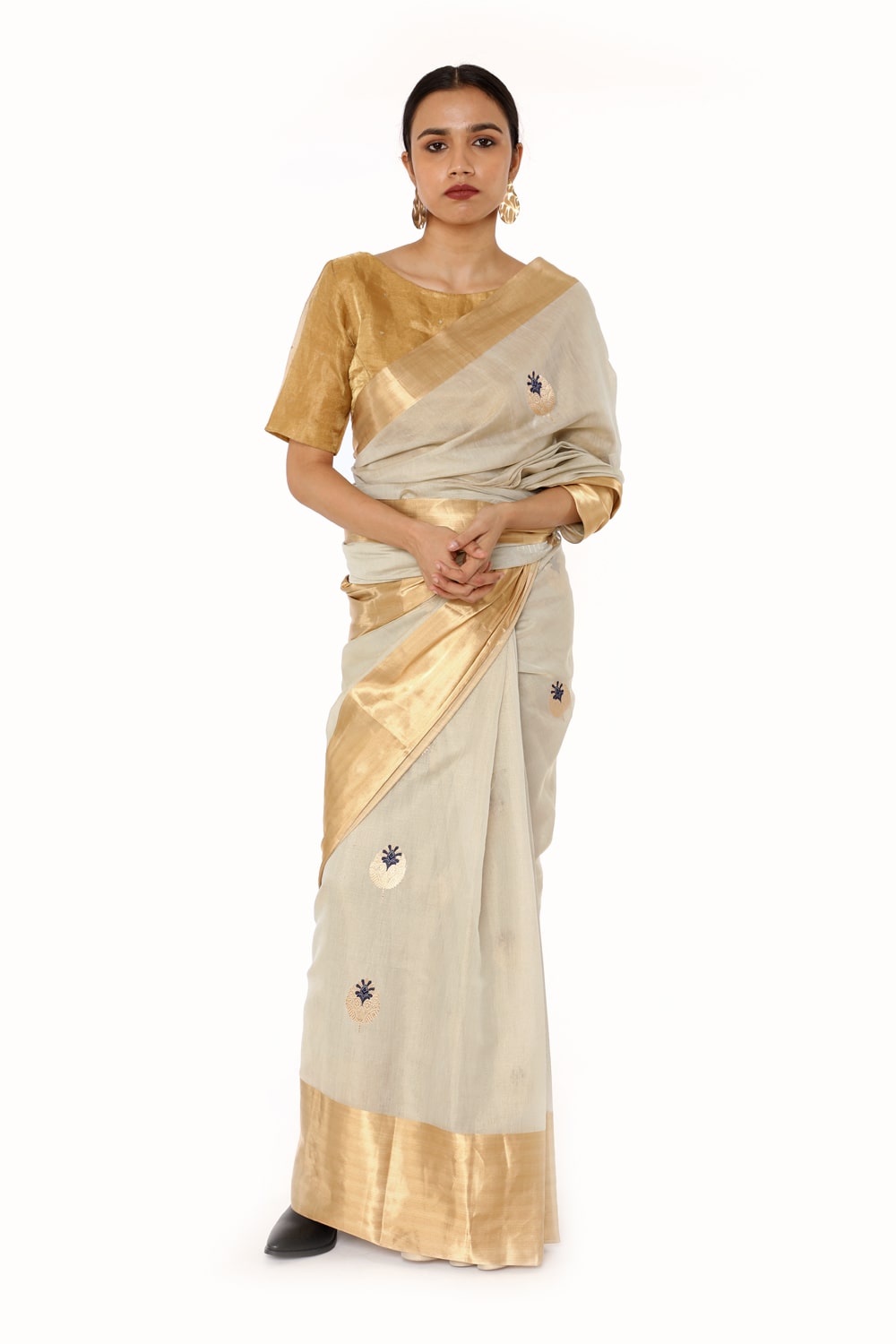 Ella - Beige Saree