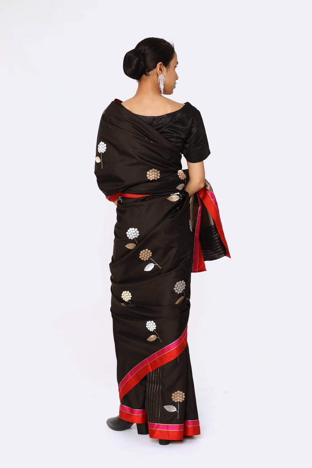 AANVI- Black Saree