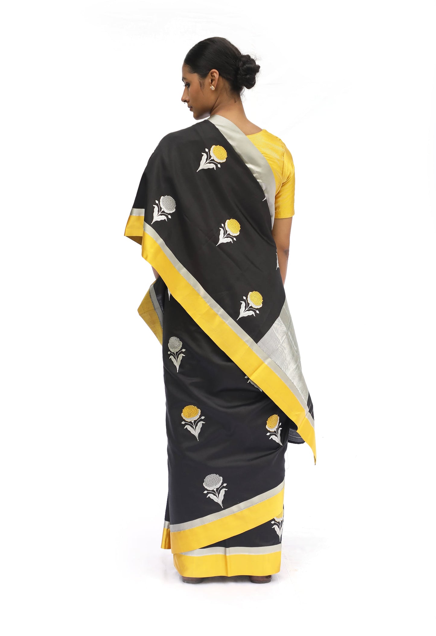 WANYA -Black Katan Silk Saree