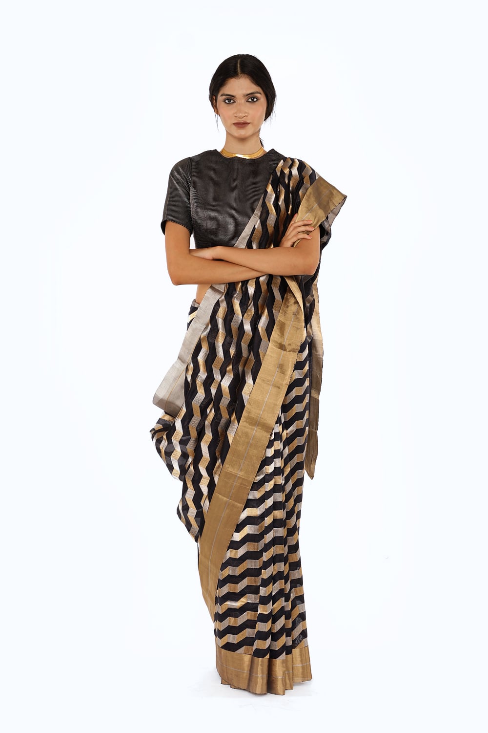 Itta - Black and Gold Saree