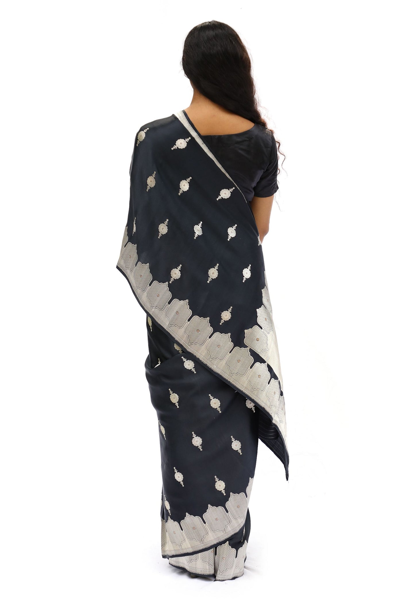 CHIDIYA – black katan silk saree