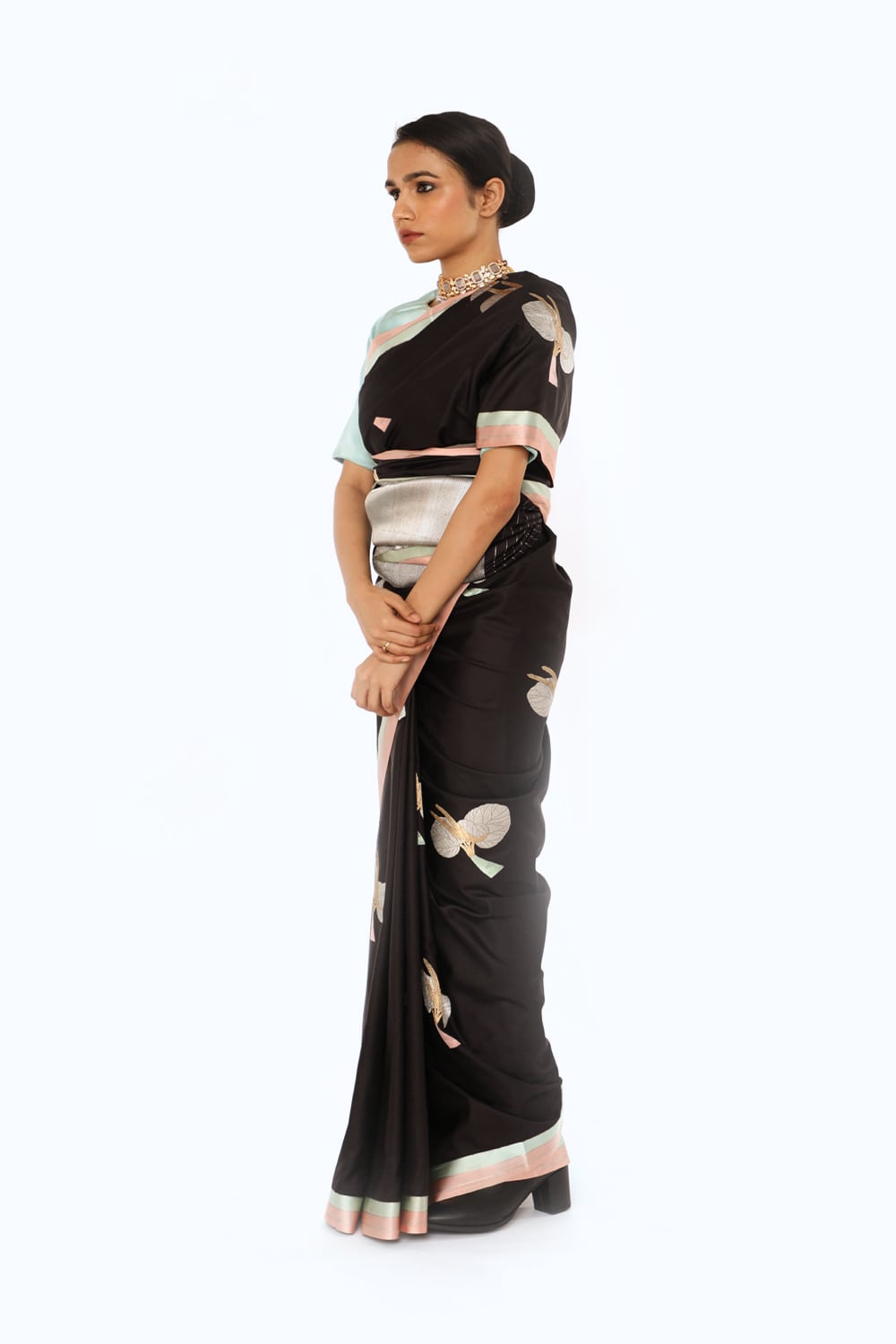 Prakriti - Black Katan Silk Saree