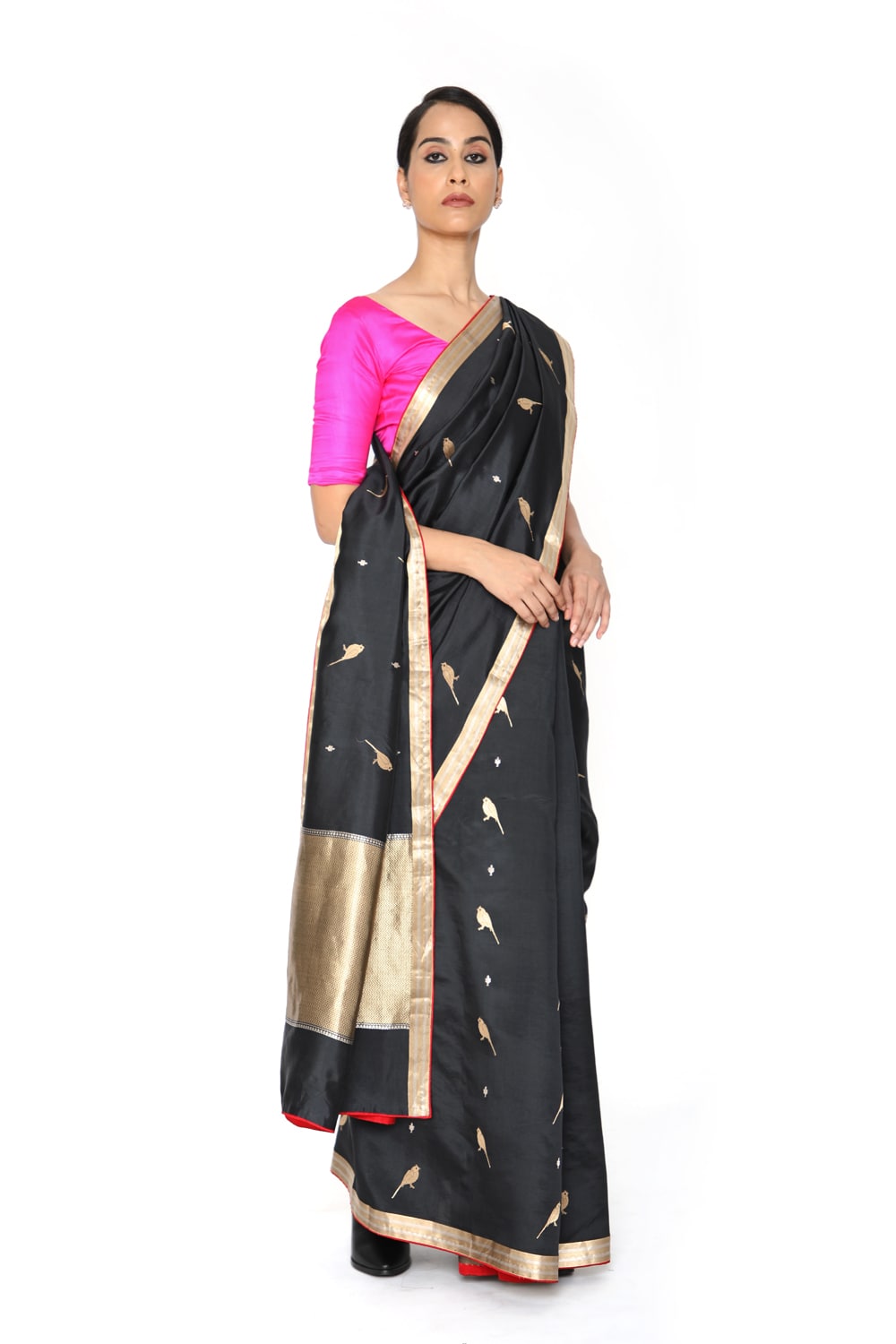 GAURAIYA -  Black silk saree