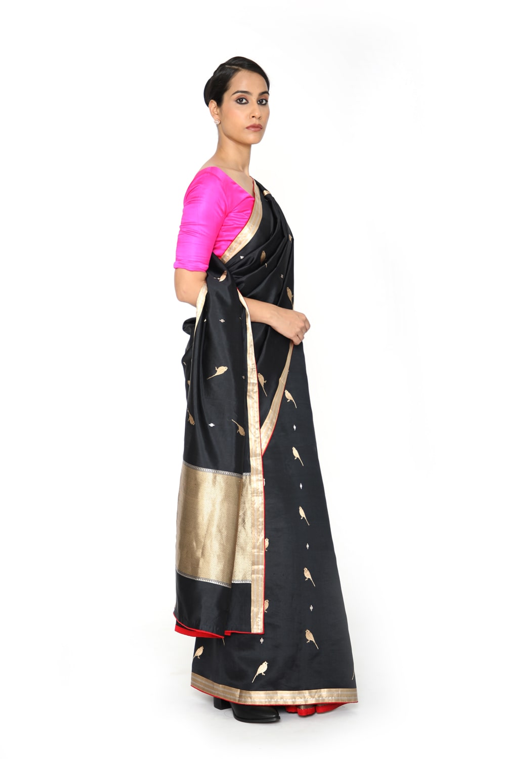 GAURAIYA -  Black silk saree