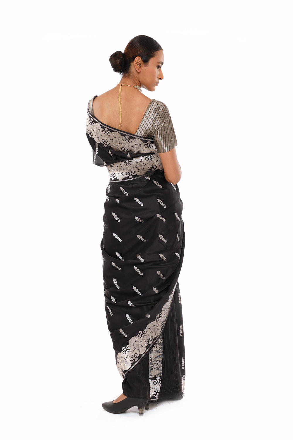 MM - BLACK MASHRU SILK