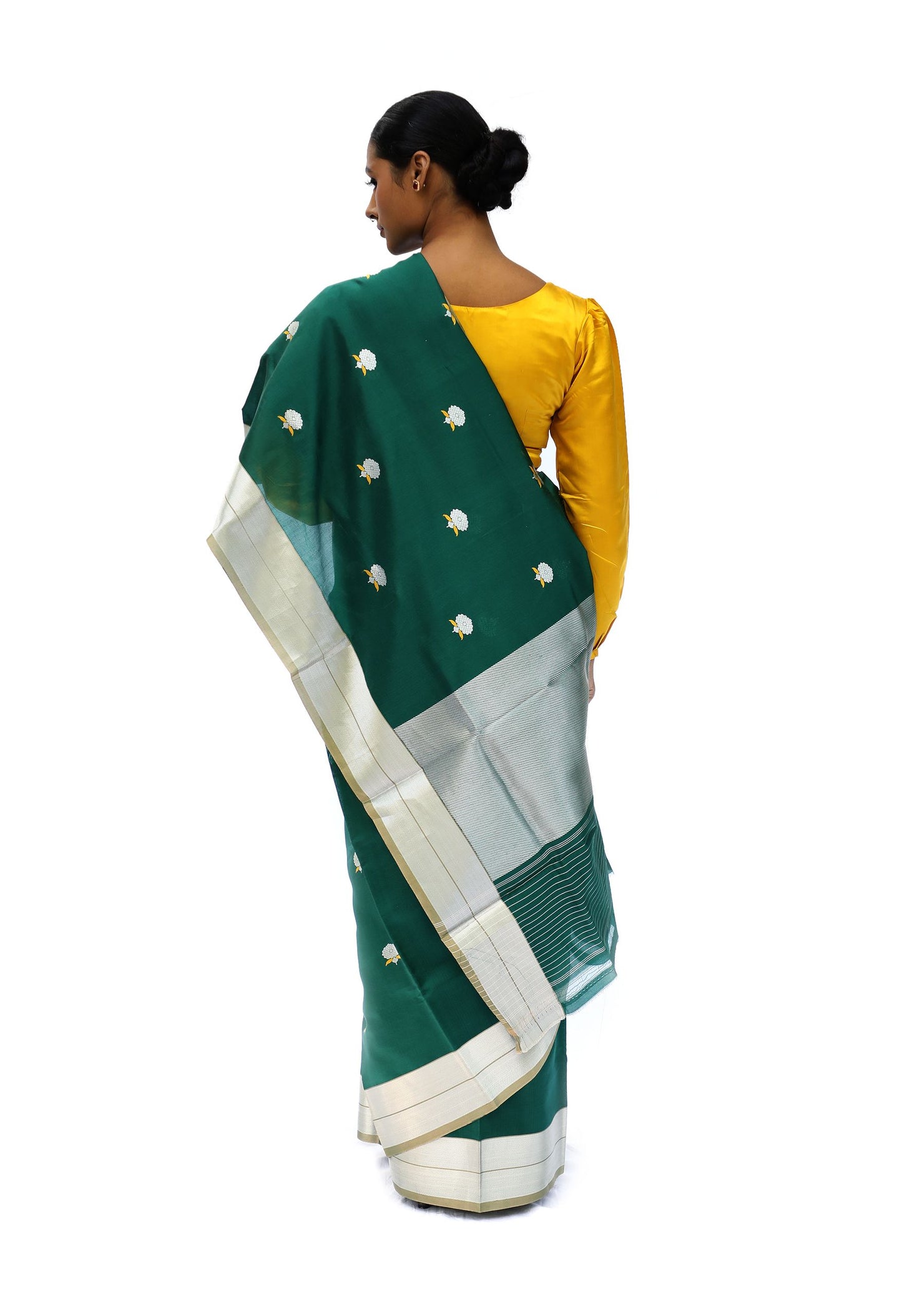 Lavanga - Emerald Green Saree