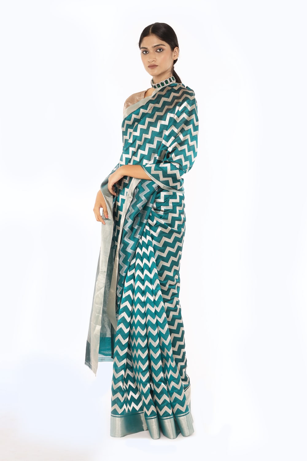 Niketa - Emerald Green Saree