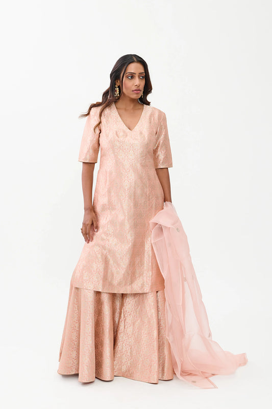 Hunar Varanasi Silk Brocade Sharara