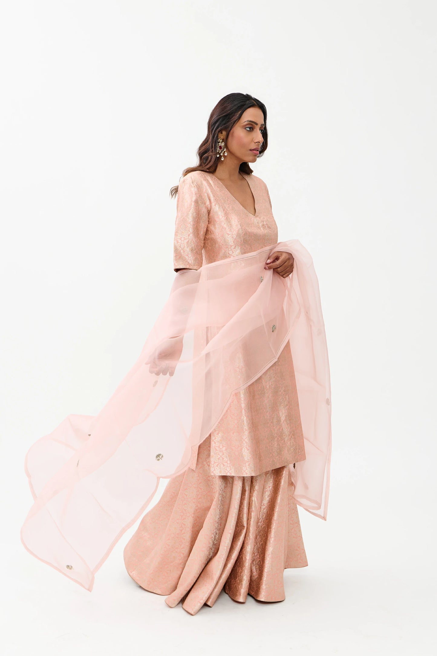 Hunar Varanasi Silk Brocade Sharara