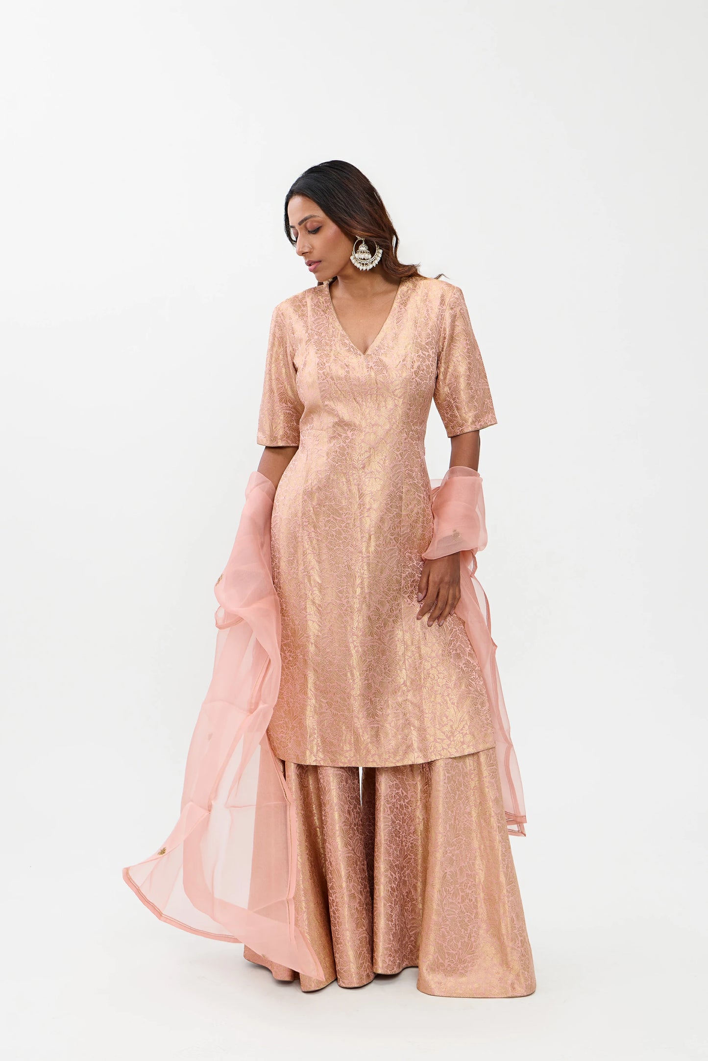 Noorie Varanasi Satin Brocade Sharara