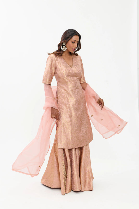 Noorie Varanasi Satin Brocade Sharara