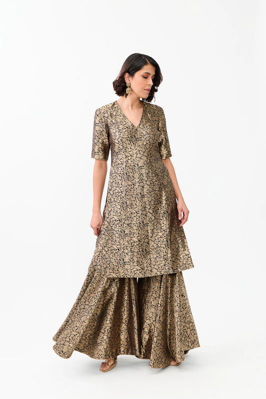 Noorie Varanasi Satin Brocade Sharara