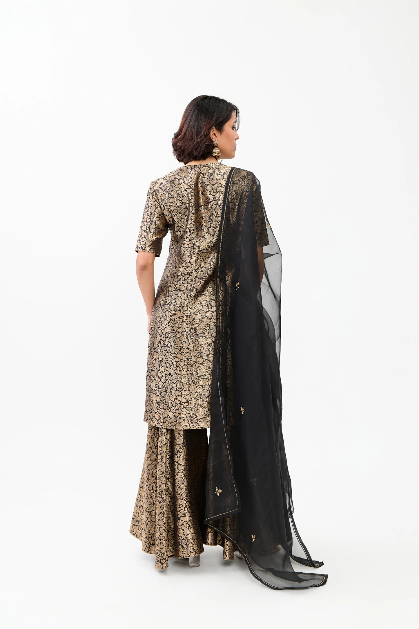 Noorie Varanasi Satin Brocade Sharara