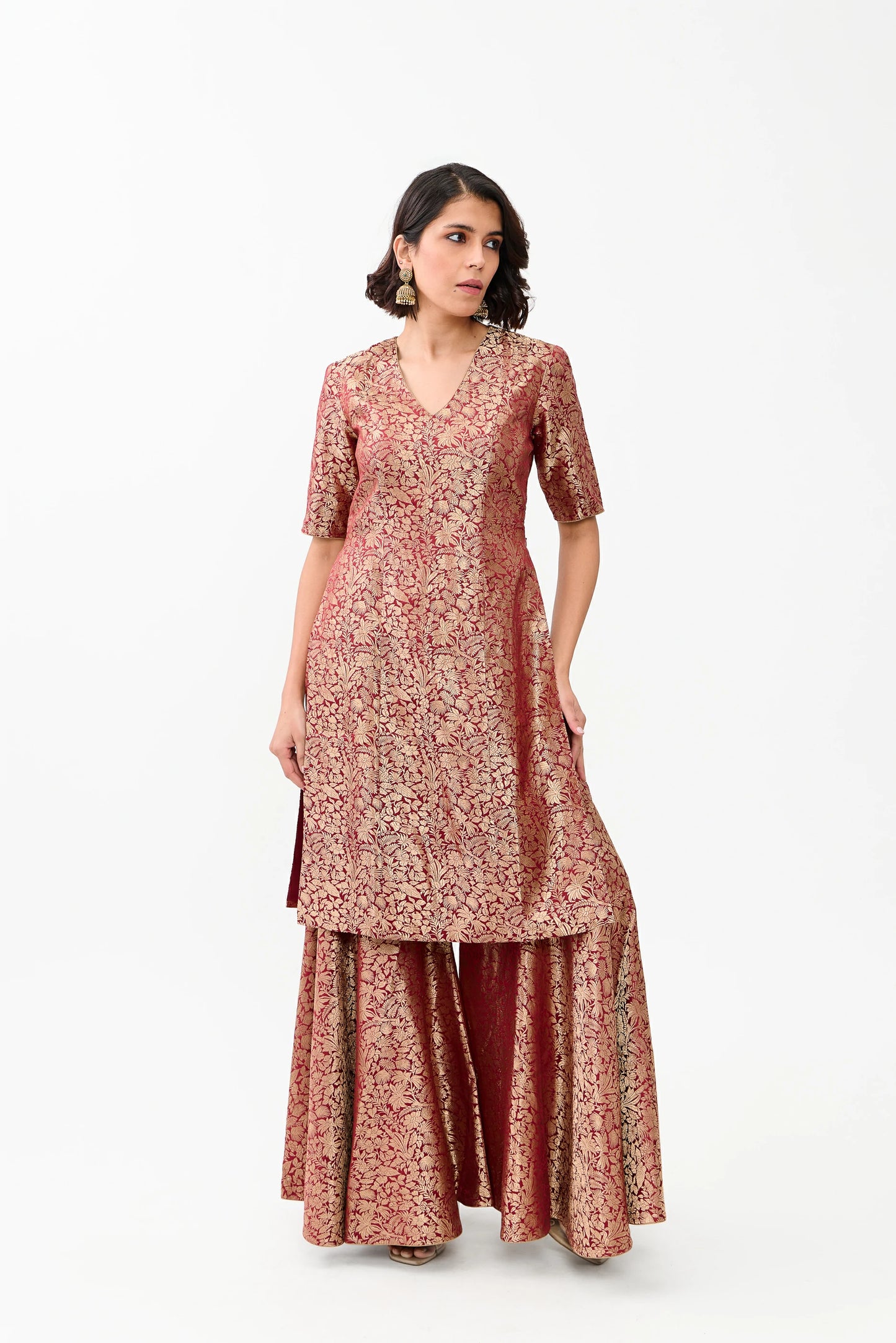 Noorie Varanasi Satin Brocade Sharara