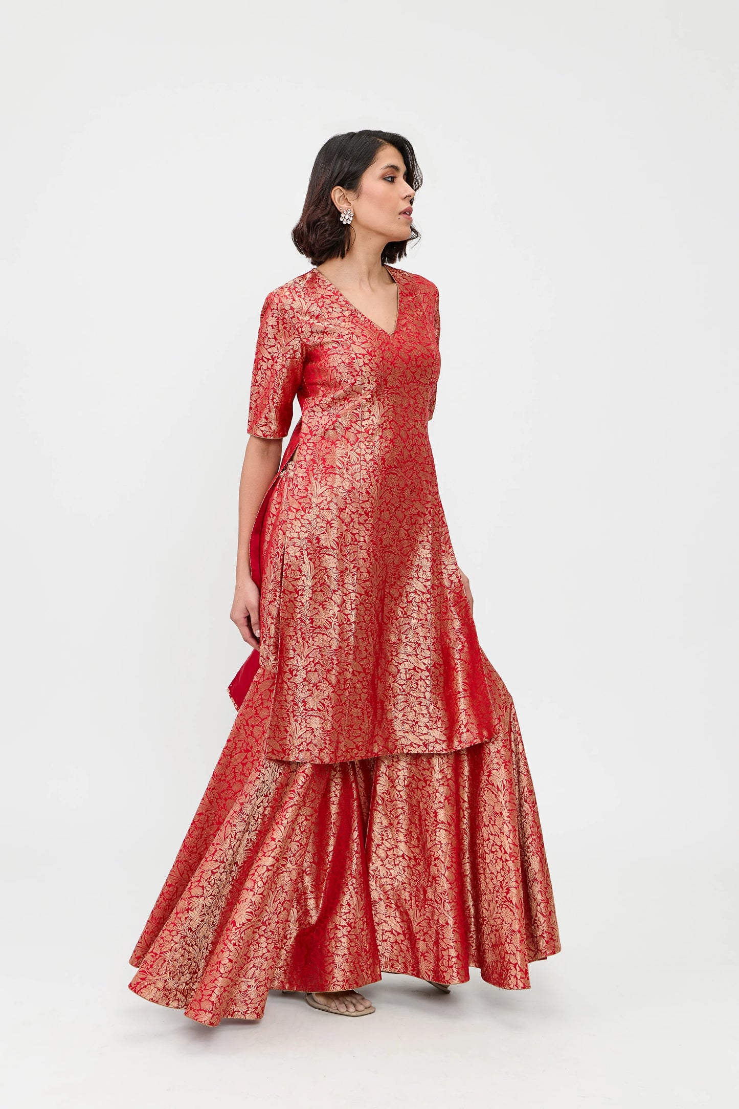 Noorie Varanasi Satin Brocade Sharara