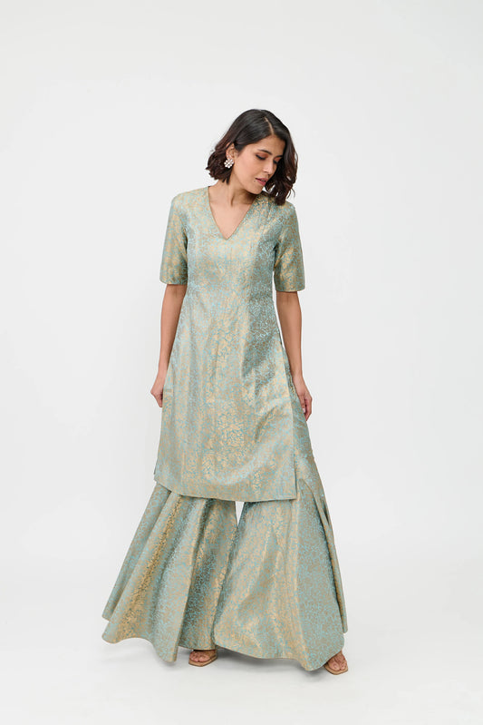 Noorie Varanasi Satin Brocade Sharara