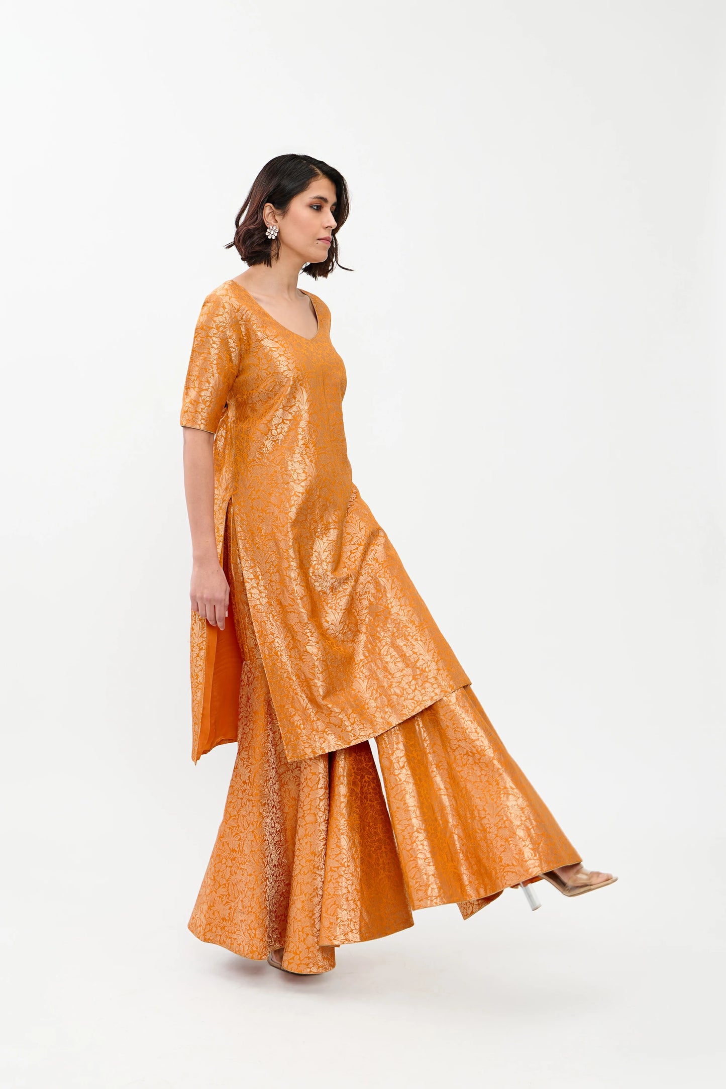 Noorie Varanasi Satin Brocade Sharara