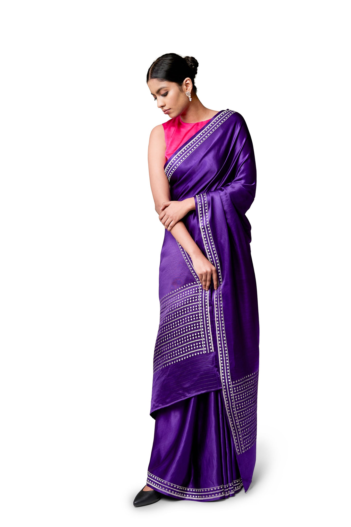 Untitled - Purple Gajji Satin