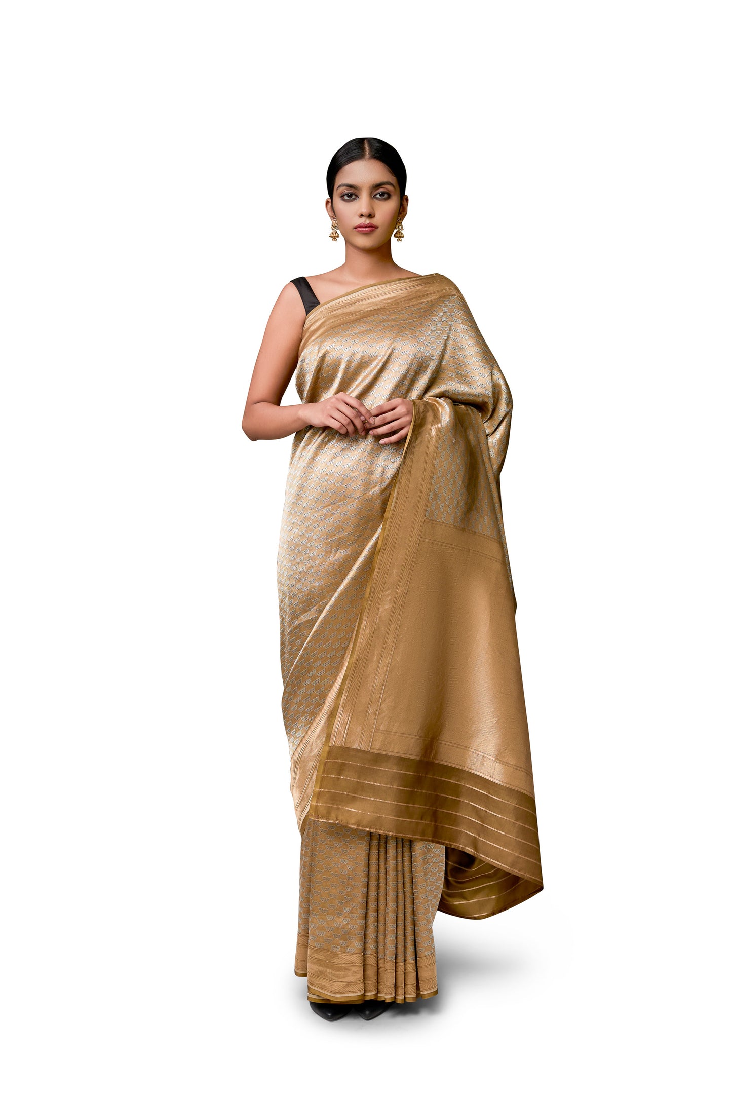 Brown Gajji Satin