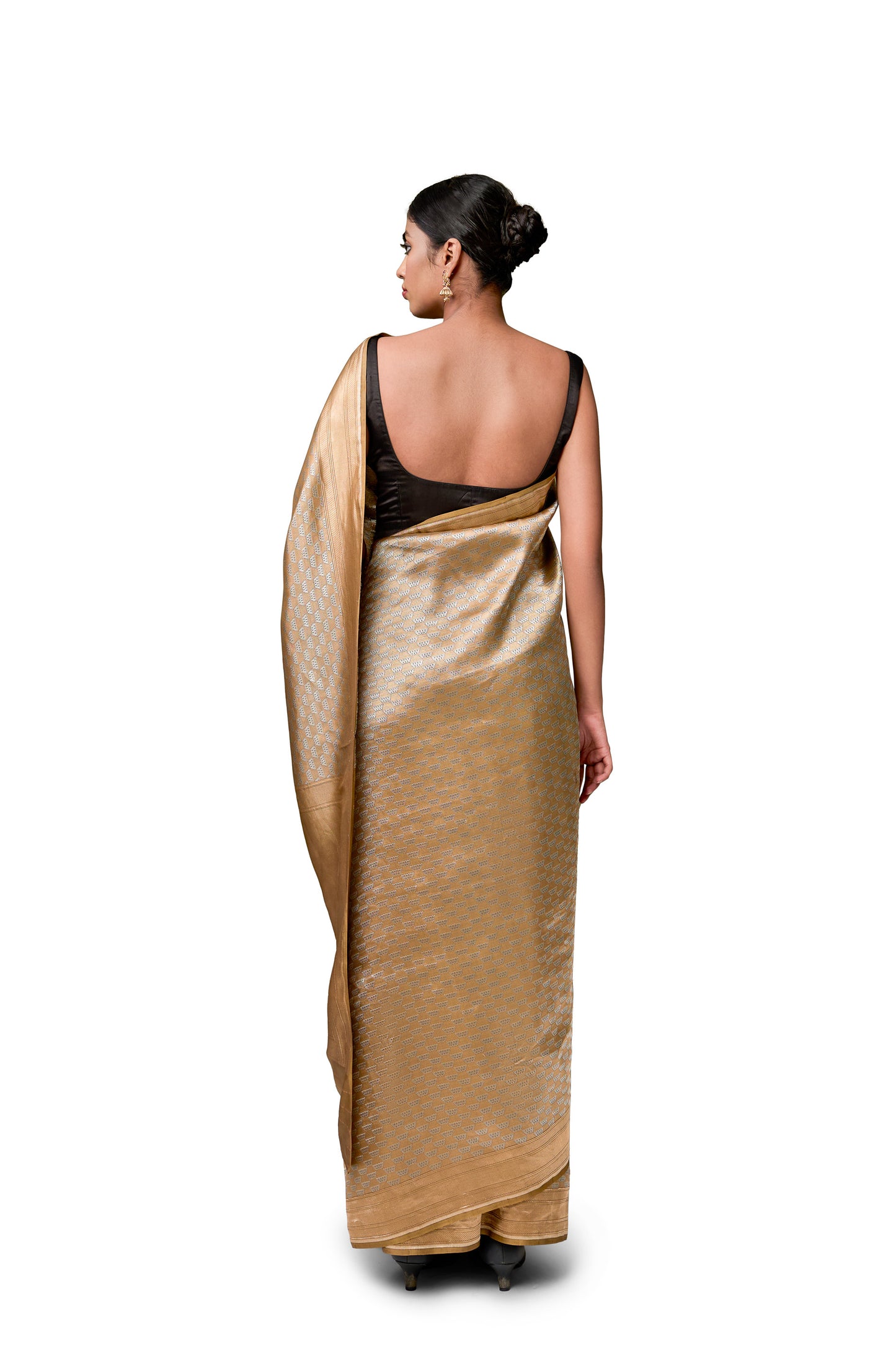 Brown Gajji Satin