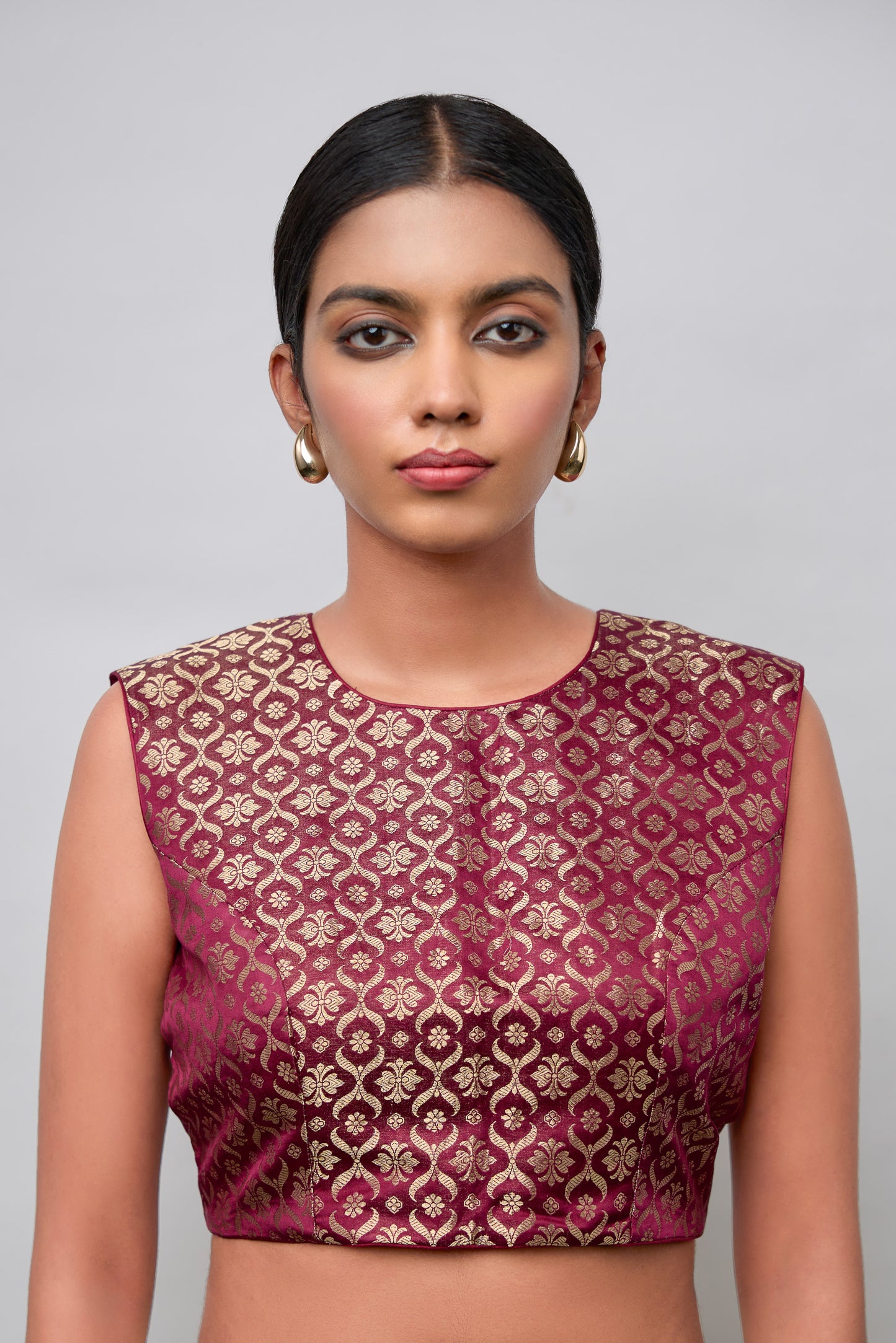 Blouse - Wine Satin