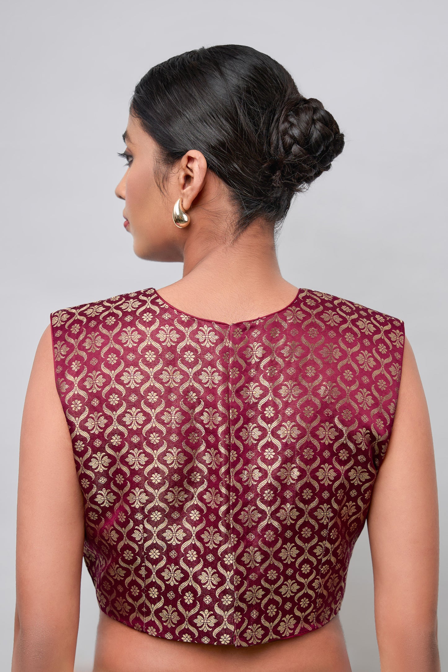 Blouse - Wine Satin