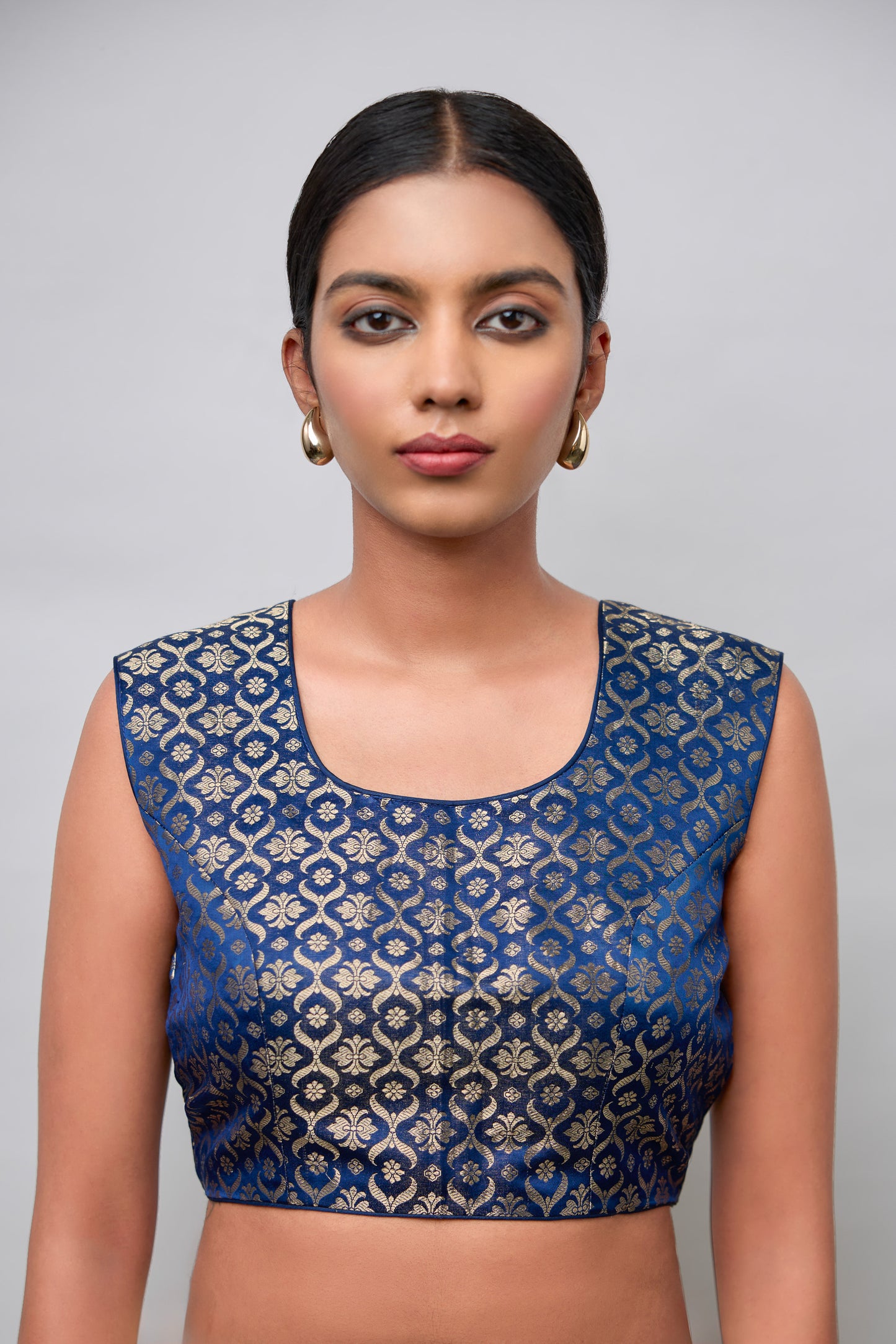 Blouse - Blue Satin