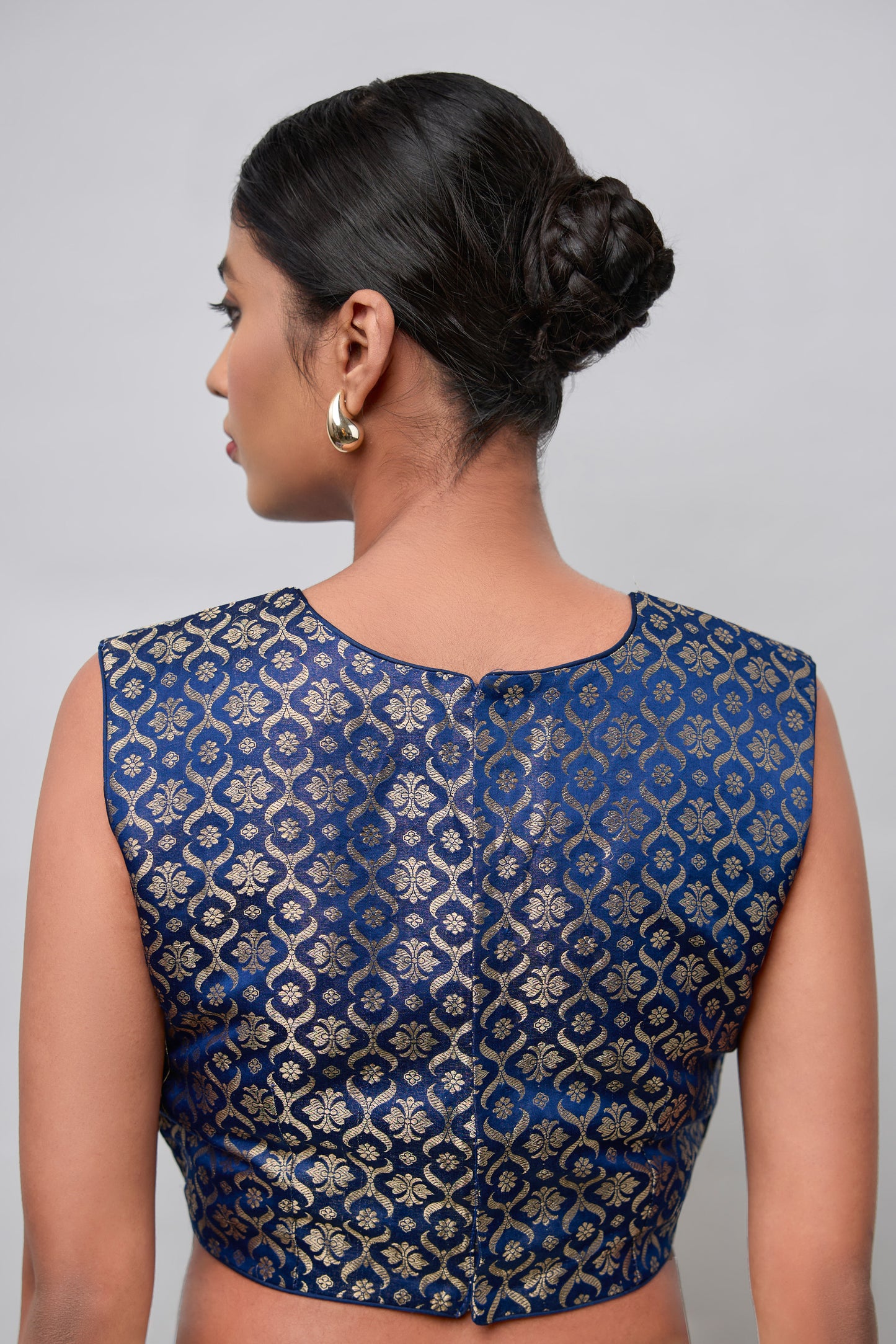 Blouse - Blue Satin
