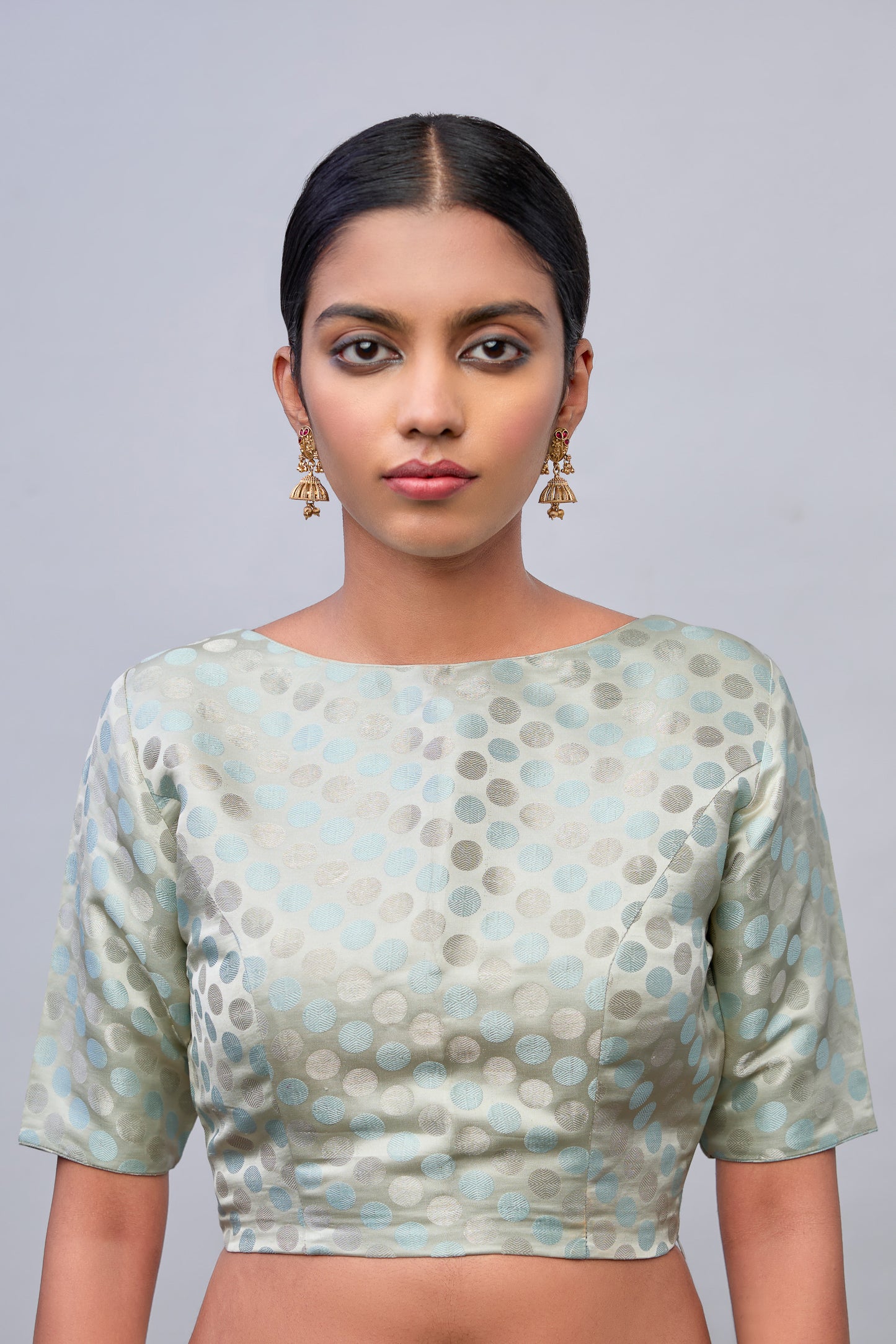 Blouse - Blue Satin