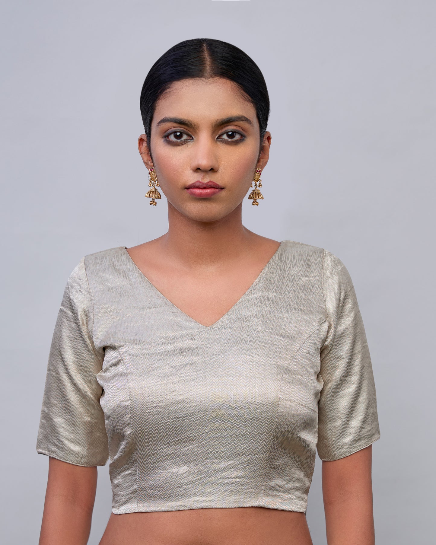 Blouse - Grey Katan Silk