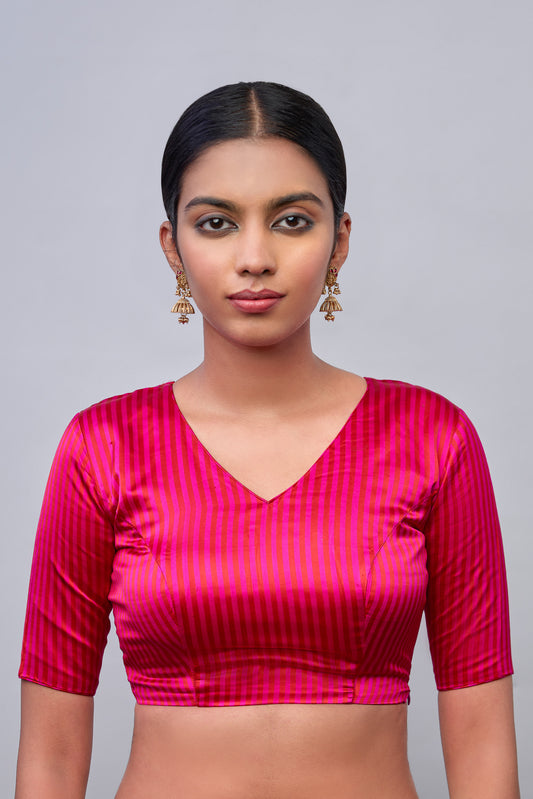 Blouse - Pink Satin